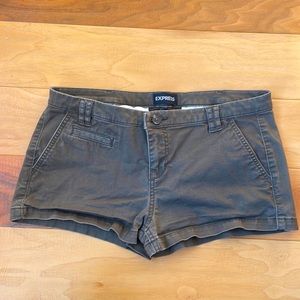 Womens Express Army Green Shorts